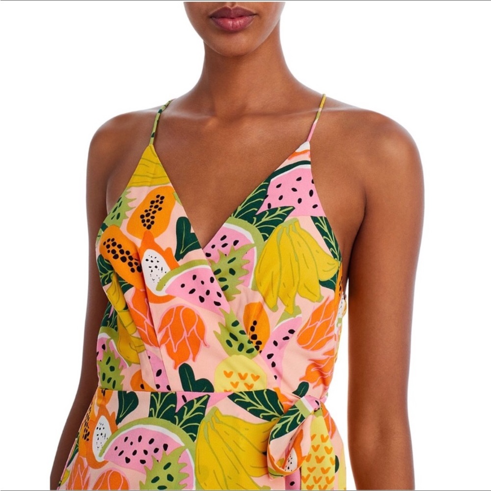 Anthro Hutch Tropical Fruit Wrap Maxi Dress - Picture 7 of 16